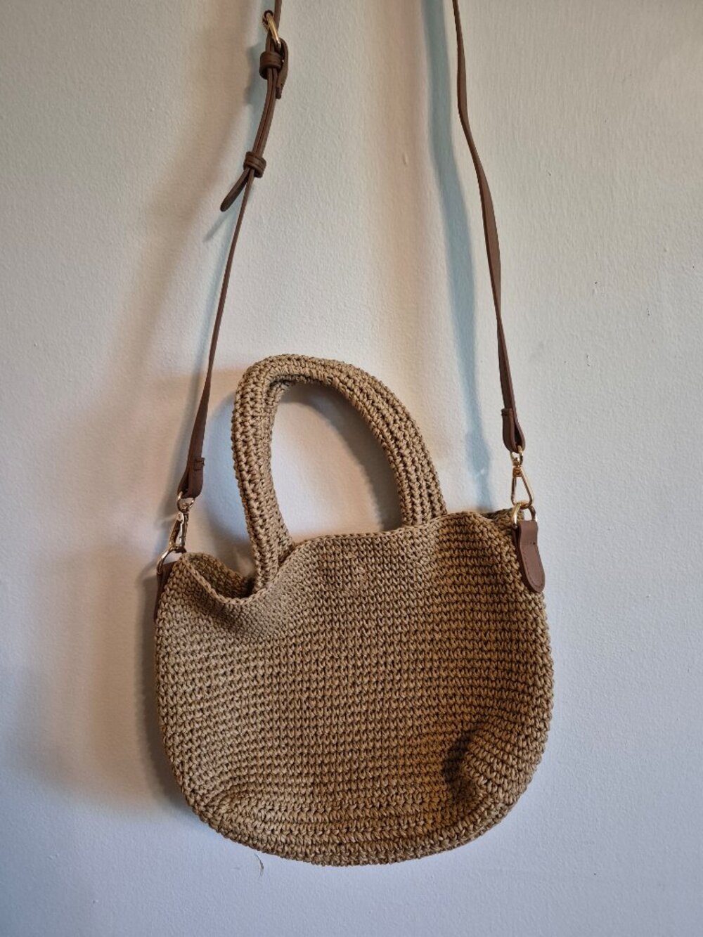 Haute Hippie Raffia Woven Handle Crossbody Bag - Picture 2 of 12